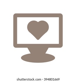  Heart  icon, vector illustration. Flat design style