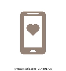  Heart  icon, vector illustration. Flat design style
