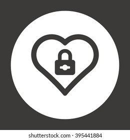 heart  icon, vector illustration. Flat design style