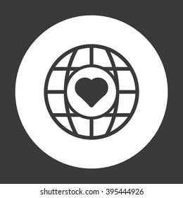  Heart  icon, vector illustration. Flat design style