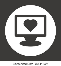  Heart  icon, vector illustration. Flat design style