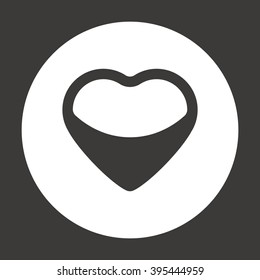  Heart  icon, vector illustration. Flat design style