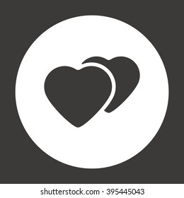  Heart  icon, vector illustration. Flat design style