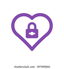 heart  icon, vector illustration. Flat design style