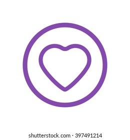  Heart  icon, vector illustration. Flat design style