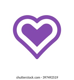  Heart  icon, vector illustration. Flat design style