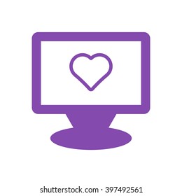  Heart  icon, vector illustration. Flat design style