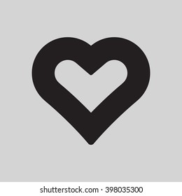  Heart  icon, vector illustration. Flat design style