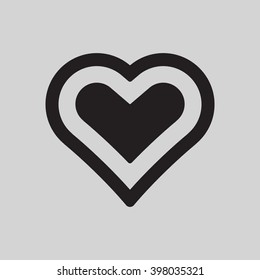  Heart  icon, vector illustration. Flat design style