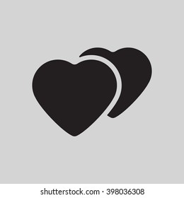  Heart  icon, vector illustration. Flat design style