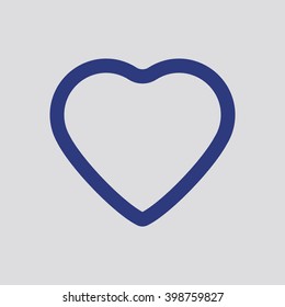  Heart  icon, vector illustration. Flat design style