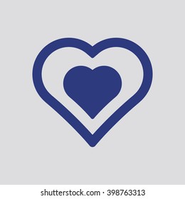  Heart  icon, vector illustration. Flat design style