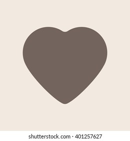 Heart  icon, vector illustration. Flat design style