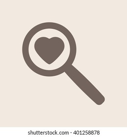  Heart  icon, vector illustration. Flat design style