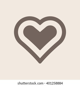  Heart  icon, vector illustration. Flat design style