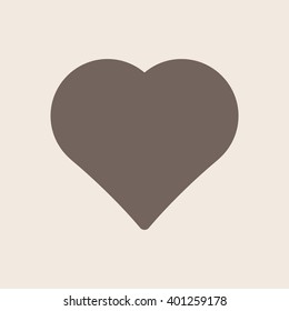  Heart  icon, vector illustration. Flat design style