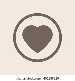  Heart  icon, vector illustration. Flat design style