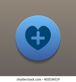 heart Icon, vector illustration. Flat design style 