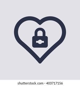 heart  icon, vector illustration. Flat design style