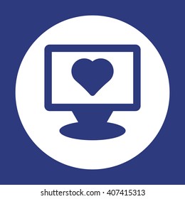  Heart  icon, vector illustration. Flat design style