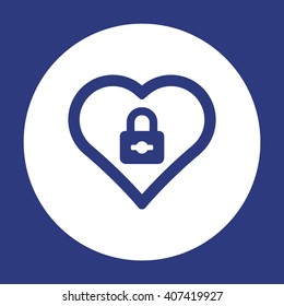 heart  icon, vector illustration. Flat design style