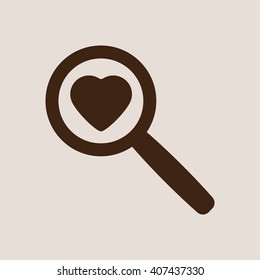  Heart  icon, vector illustration. Flat design style