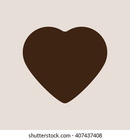  Heart  icon, vector illustration. Flat design style