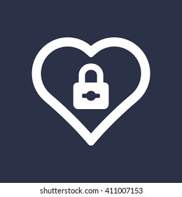 heart  icon, vector illustration. Flat design style
