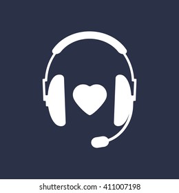  Heart  icon, vector illustration. Flat design style