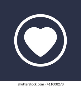  Heart  icon, vector illustration. Flat design style