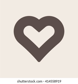  Heart  icon, vector illustration. Flat design style