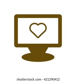  Heart  icon, vector illustration. Flat design style
