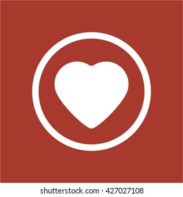  Heart  icon, vector illustration. Flat design style