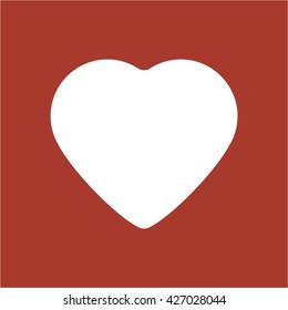  Heart  icon, vector illustration. Flat design style