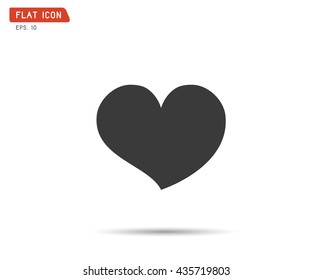 Heart Icon, Vector illustration, Flat eps, abstract logo