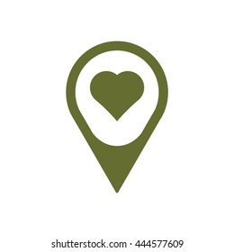  Heart  icon, vector illustration. Flat design style