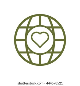  Heart  icon, vector illustration. Flat design style