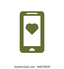  Heart  icon, vector illustration. Flat design style