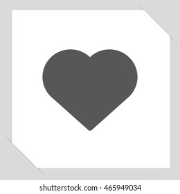 Heart Icon, vector illustration. Flat design style