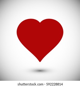 Heart icon, vector illustration. Flat design eps 10
