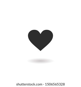 Heart icon vector illustration isolated on white background