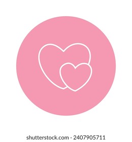 Heart icon. Vector illustration. Isolated on white background