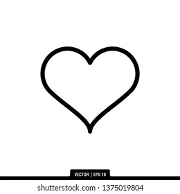 Heart Icon Vector Illustration Logo Template
