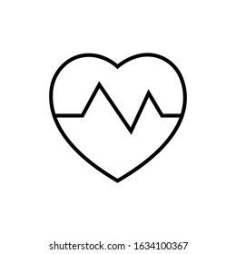 Heart icon vector illustration logo for many purpose. Isolated on white background. – Vector