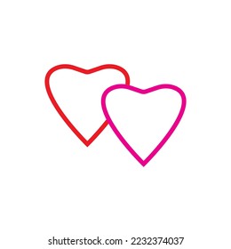 heart icon vector illustration logo design