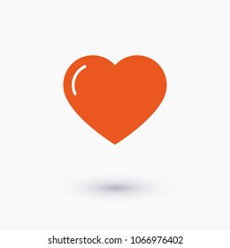 Heart icon vector illustration. Minimalist style.
