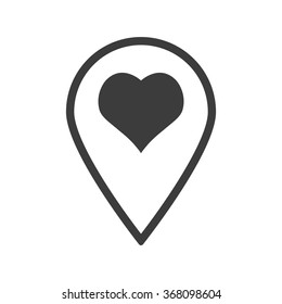 heart icon, vector illustration. Modern design. Flat design style