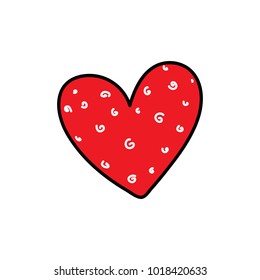 Heart icon. Vector illustration on white background