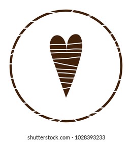 Heart icon. Vector illustration on white background