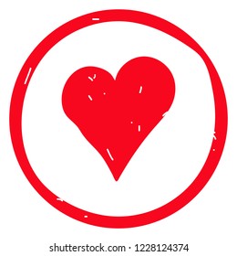 Heart icon. Vector illustration on white background. Eps10